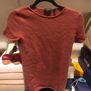 Theory short sleeved cashmere sweater